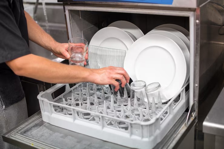 Consumo de agua y energía en lavavajillas industriales modernos